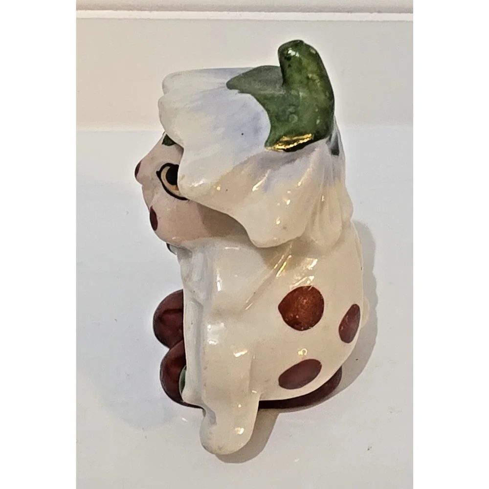 Vintage Made In Occupied Japan Ceramic Lady Bug Playing Violin 3